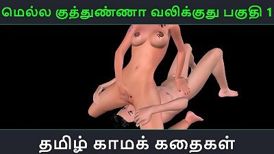 Tamil audio hump story - Mella kuthunganna valikkuthu Pakuthi 1 - Animated comic 3-dimensional porn movie of Indian damsel sexual fun