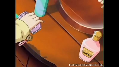 wet pussied anime teenager getting plumbed firm