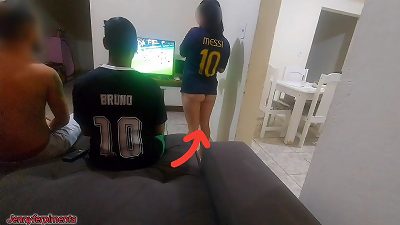 I had to have fuck-a-thon with my husband's friend because of a bet, but I got horny and finished up doing dp with both of them