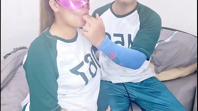 stepparent disturb me and pulverized me,his jizz in my gullet - Squid Game