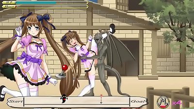 cute nymph having bang-out with monsters men in twintail magic action anime porn ryona game fresh gameplay