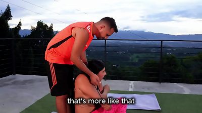 Yoga lesson finishes with a milf plowed by her teacher - Tommy Miller