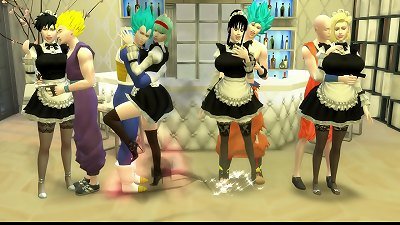 victim Maids gig 12 Goku, Gohan, Vegeta and Clirin brunt and recover their sexy Wives and punish them for being unfaithful hoes