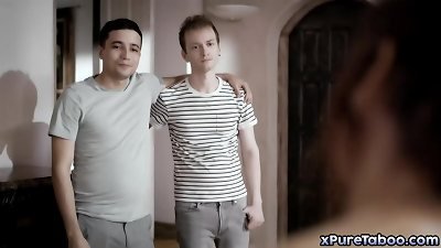 2 sexually frustrated brothers Alex Jett and Ricky Spanish are sick and exhausted of their grief-stricken stepmom Syren De Mer and determine to nail her!