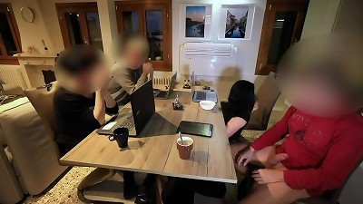 Secretly wanked off and made him jizz during a meeting!