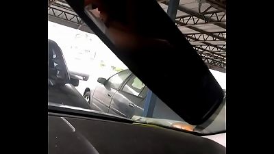 My stunning light-haired wife getting penetrated by stranger in the car movie couple