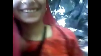 Indian Desi Village lady pulverized by bf in Jungle pornography movie