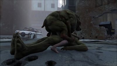 Fallout 4 excellent Orgie with Supermutant