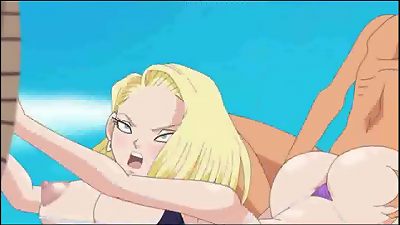Android Quest for the testicles - Dragon Ball Part 2 - horny swimsuit Android