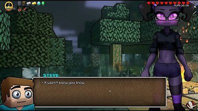 HornyCraft [Minecraft Parody manga porn game PornPlay ] Ep.13 enderman lady puts immense ass fucking beads in her arse