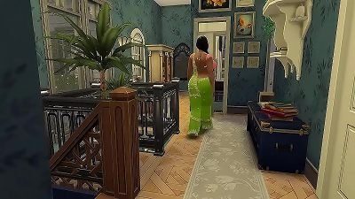 Part two - Desi Saree widow aunty Shweta - Wicked caprices