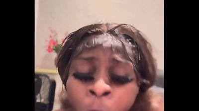 tramp deep facehole and jizz flow