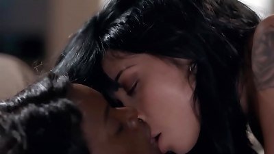 ebony and white combined lesbian beauties - Ana Foxxx, Rina Ellis