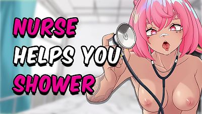 ASMR Nurse Cleans Your rod in the shower