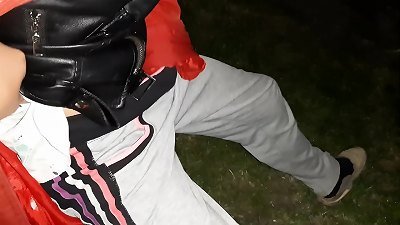 My gf is a fetishist who enjoys to jerk in public places - women fly orgasm