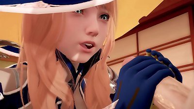 Genshin influence anime porn scene with Lisa l 3d animation hentai