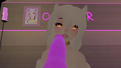 hot Virtual Angel has fun with her new toys (loud groaning and Pov) in Vrchat