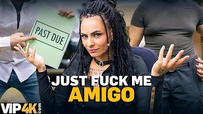 VIP4K.  babe with pierced nipples and tattoos porks in the woods