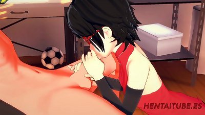 Boruto Naruto manga porn 3d - Sarada handjob & fellatio to Naruto and cum in her throat - anime hard hump