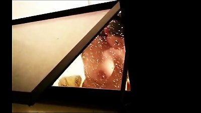 Window Spying Aunt's thick tits In The bathroom