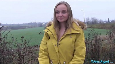 Public Agent - small light-haired university chick with massive ass gets sweat-soaked and rosy as she spunks on my trouser snake