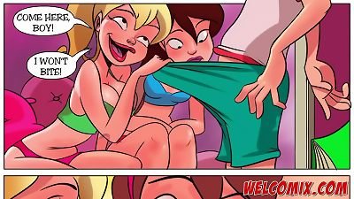 Learning with her girlfriend - The naughty Home Tittle five