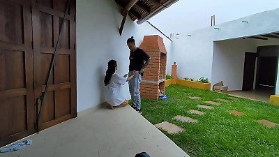 I arrived on a trip and my wife welcomes me very kinky