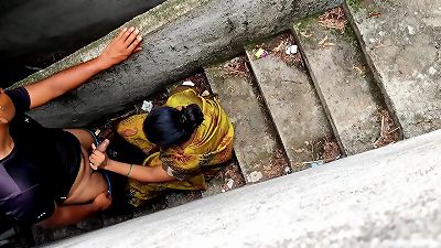 Taking sweet soft sister-in-law to the terrace and ravage her sister-in-law