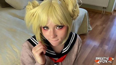 passionate deepthroat and hardcore screwing with Toga Himiko from League of Villains