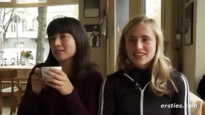 Ersties: fledgling lezzie couple enjoy super hot cord On hook-up