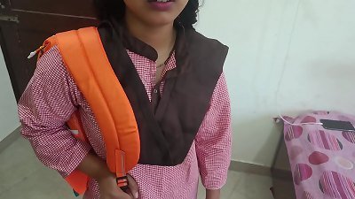 Alpana was banging with bf on school time and college uniform bang-out in clear Hindi audio she was deepthroating cock in throat and painfull pummeling