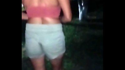 Sister-in-law fulfilling a bet after the party and I completed up cumming inside her.