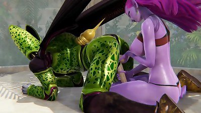 Dragon Ball - Cocotte gets pummeled by cell