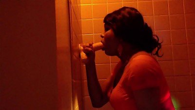 Indian aunty bhavi taking blow-job lessons