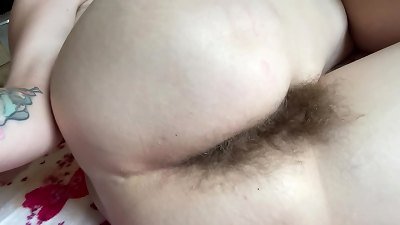 hairy ass fetish video supah hairy pink hole
