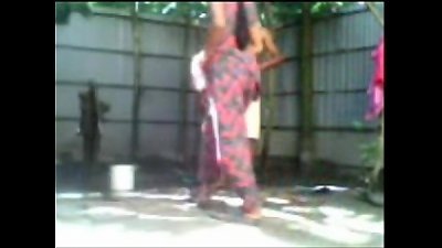 Indian Desi couple pummeling While Taking Outdoor tub