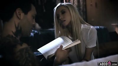 Trailer park rubbish stepsister teenage forces the creampie