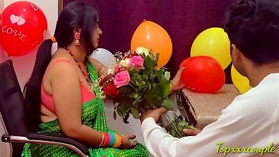 super hot dominatrix agonizing tear up on valentine day in office.