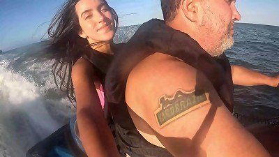 horny Jet Skiing in the river of Guaruj&aacute; - SP