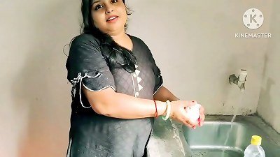 Desi wifey hard-core fuking neighbour boy's kichen