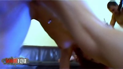 Angie smooch and Cynthia Lavigne get their cooter and donk plowed hard by 2 good stiffys