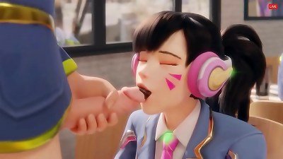 Overwatch's D.Va Tricked Into tonguing a man meat (HentaiSpark.com)