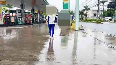 molten gas station attendant leaked online giving her booty to the gas station boss