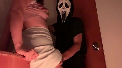 I'm home alone and when I go into the shower everything turns into a horror movie.