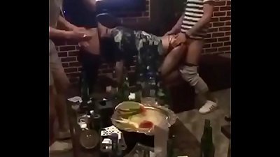 chinese chick from dating119&period;com  is nailed by duo dudes in ktv because she is toasted