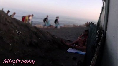 flashing my boner in front of my STEPDAUGHTER in a PUBLIC BEACH and she HELPS me jizz shot in front of everyone #2 - REAL hookup RISKY